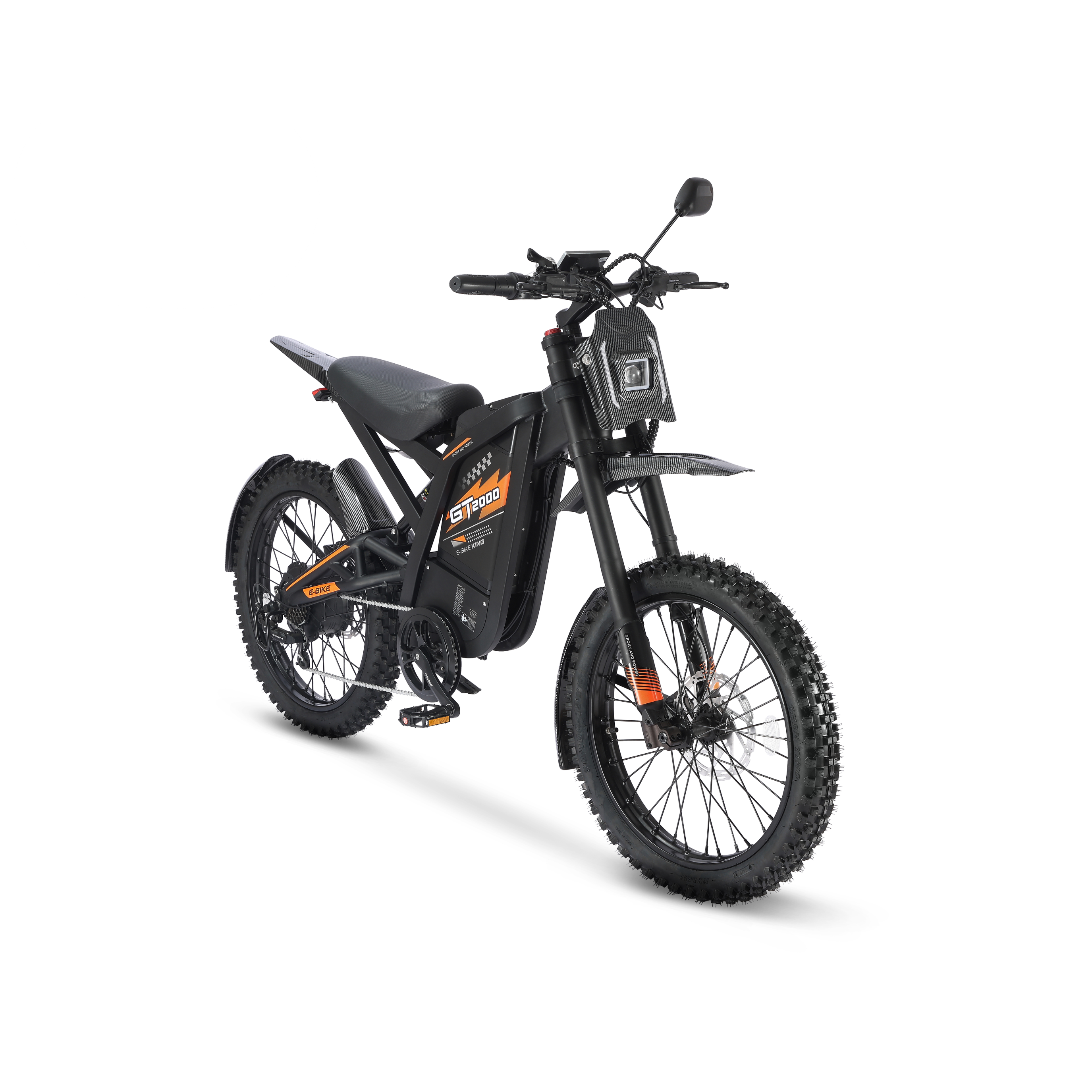 Ouxi GT2000 Fatbike Oranje – Opvoerbaar Electric Dirt Bike (6 km/u Gashendel Optie)