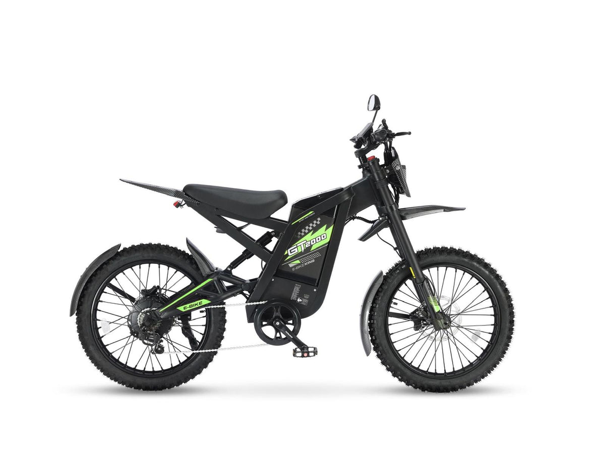 Ouxi GT2000 2.0 fatbike in groen, zijaanzicht