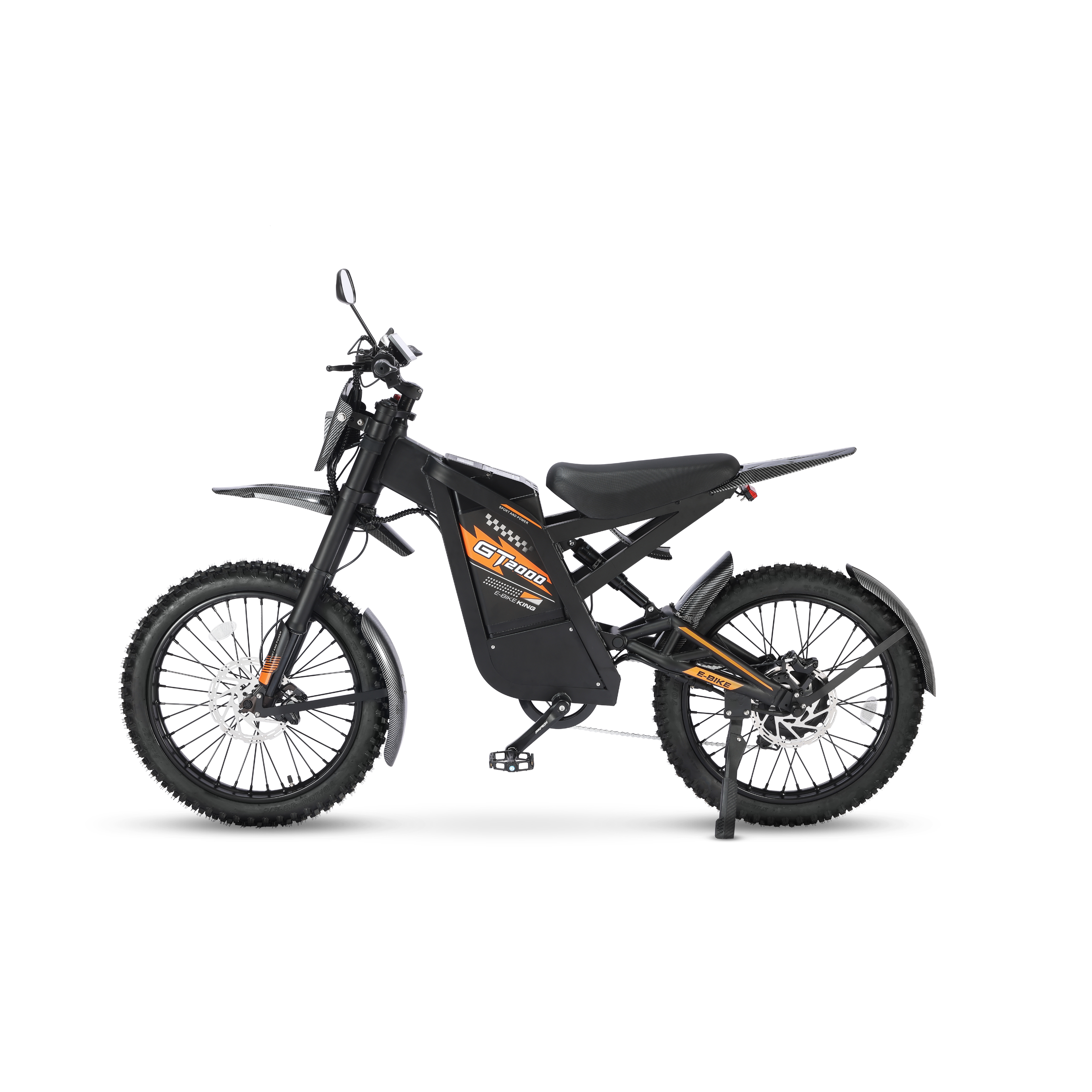 GT2000 - Electric Dirt Bike - Oranje - Opvoerbaar - Ouxi Fatbike - 6 Km/Pu Gashendel [OPTIE]